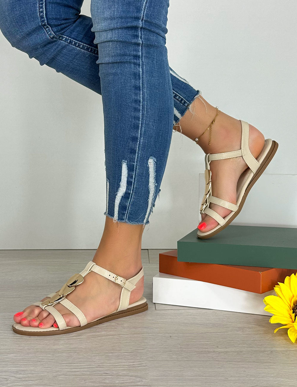 Sandalias Edu - Beige