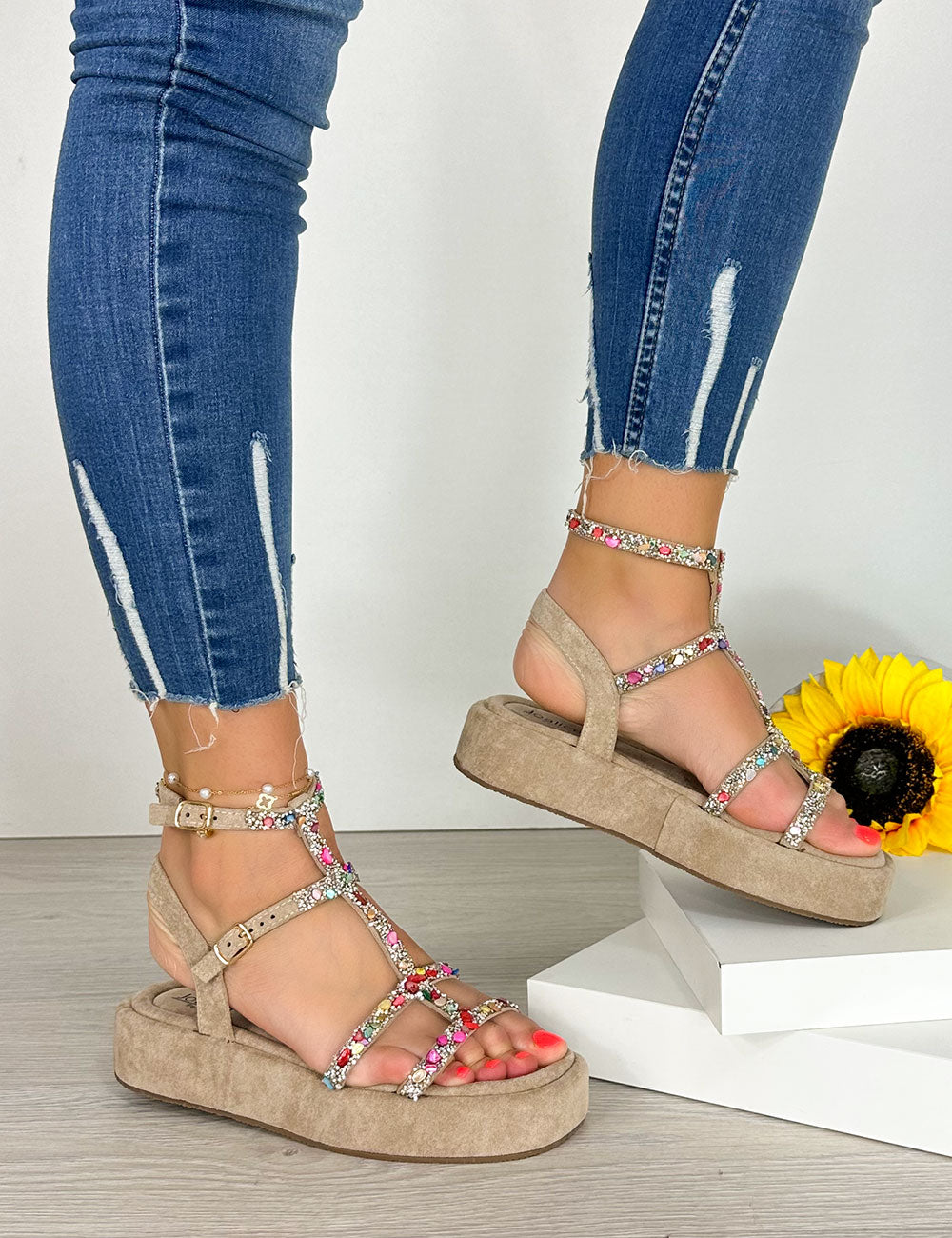 Sandalias Monica - Beige