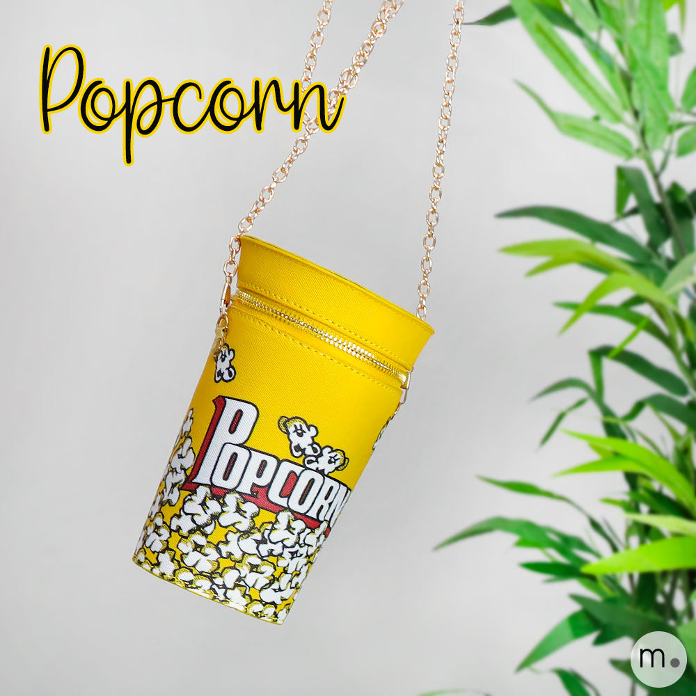 Bolso bandolera con forma de palomitas de maíz