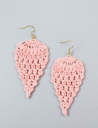 Pendientes color caqui - rosa