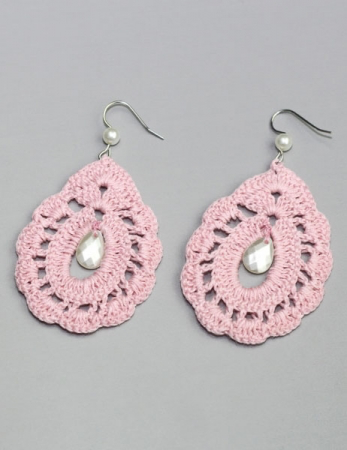 Pendientes de caqui - rosa