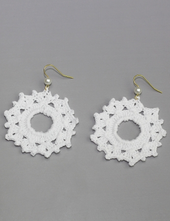 Pendientes de avellana - Blanco