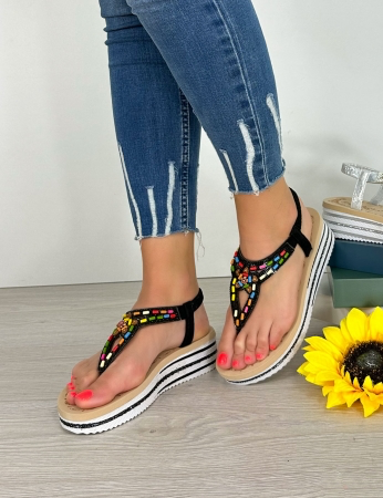 Sandalias de Perla - Negras