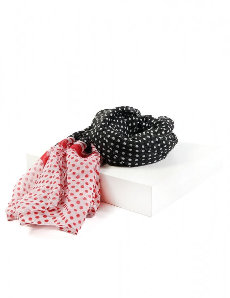 Bufanda de lunares - negra