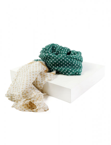 Bufanda de lunares - Verde