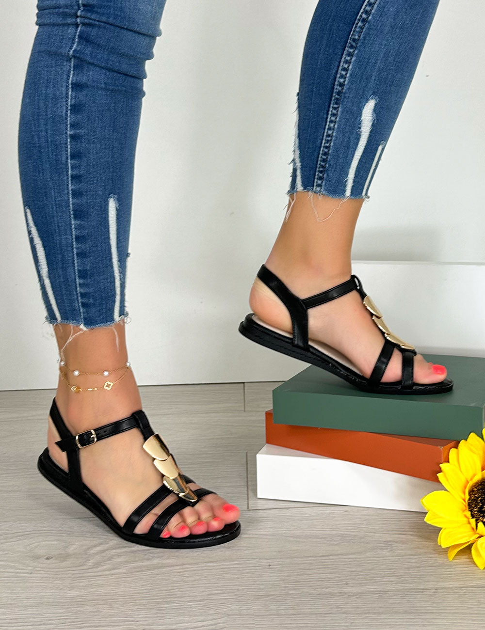 Sandalias Edu - Negras