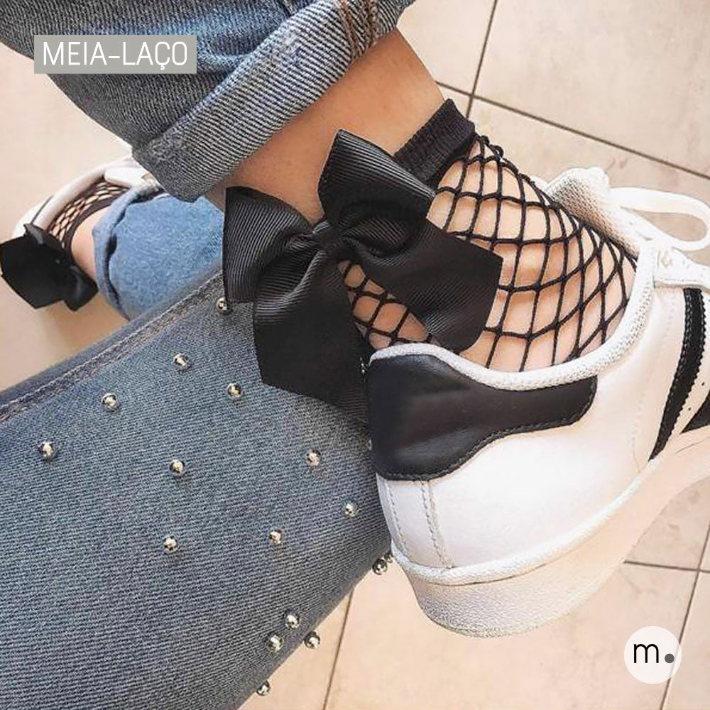 Calcetín con lazo mini - Negro