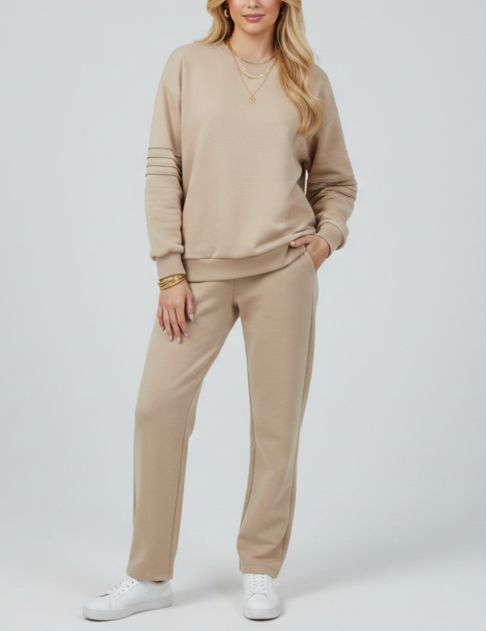 Conjunto Albertina - Bege