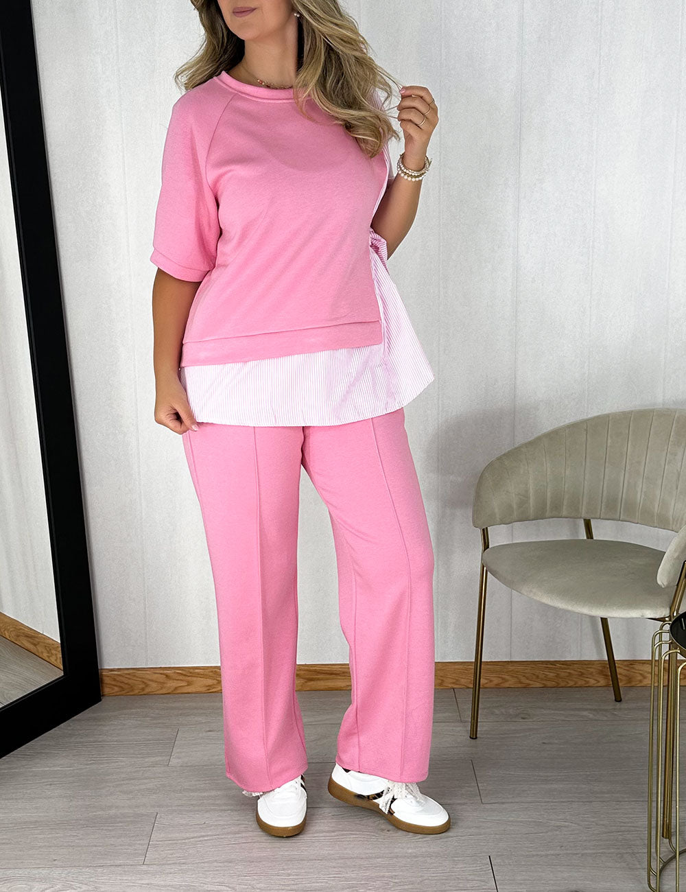 Conjunto violeta-rosa