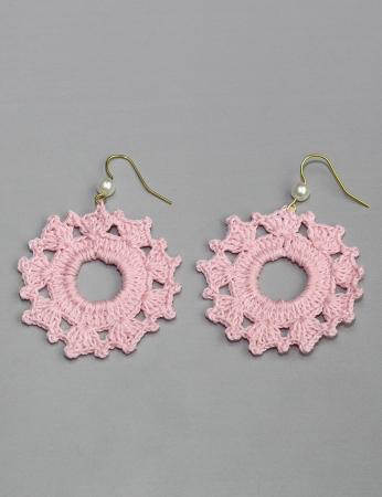 Pendientes de avellana - rosa