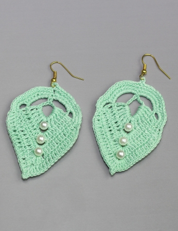 Pendientes de maracuyá - Verde agua
