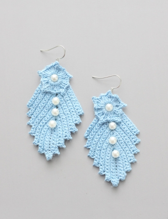 Pendientes de acerola azul