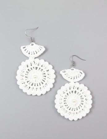 Pendientes de feijoa - Blanco