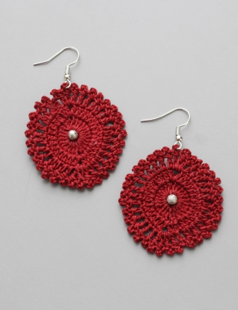 Pendientes Manga - Granate