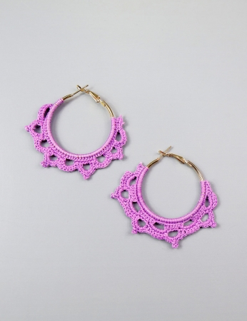 Pendientes de fresa - Lila