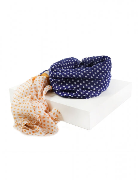 Bufanda de lunares - Azul