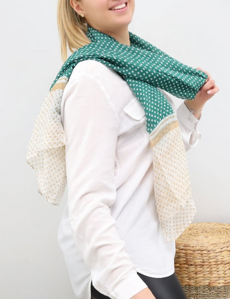Bufanda de lunares - Verde