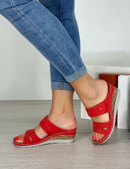 Sandalias Aurea - Rojo