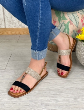 Sandalias Flora - Negro