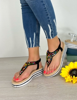 Sandalias Perla - Negro